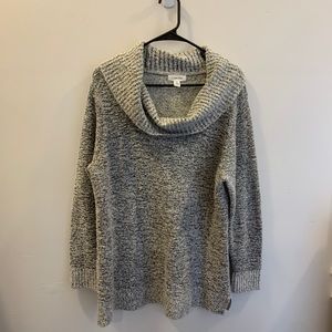 Cowl Neck Heather Grey Cowl Neck Sweater